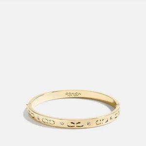 Coach signature hinged bangle